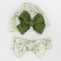 Baby Girl Knotted Gown - Floral Baby Dress Soft Cotton Infant Sleepwear Floral Toile