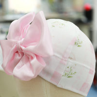 Woodland Fairies Personalized Baby Gown, Pink Ribbon Newborn Tie Bottom Sleeper Outfit
