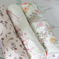 Baby Swaddle Blankets - Floral Newborn Swaddle Wraps 3-Pack | Breathable Stretchy Knit
