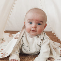 Vintage Hot Air Balloon Keepsake Baby Receiving Blanket with Satin Trim – Personalized Heirloom Gift