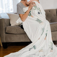 Green Thumb Mom Blanket –Plant Lover  Personalized Cozy Snuggle Throw with Custom Name