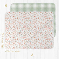 Personalized Baby Swaddle – Peach Blossom Design Large Floral Baby Wrap Blanket