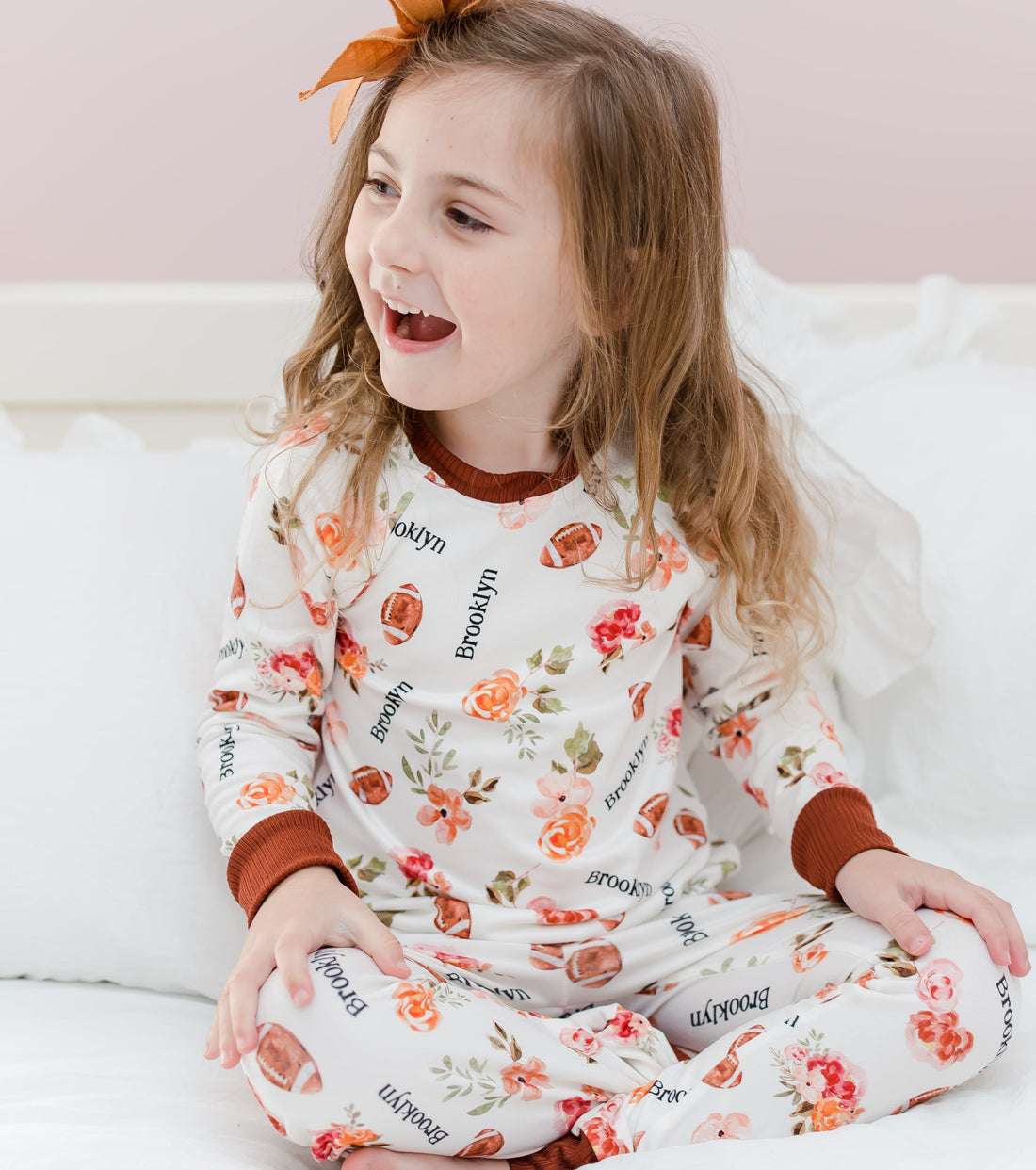 Football Pajamas Size 3T-12 (Boy and Girl Options)
