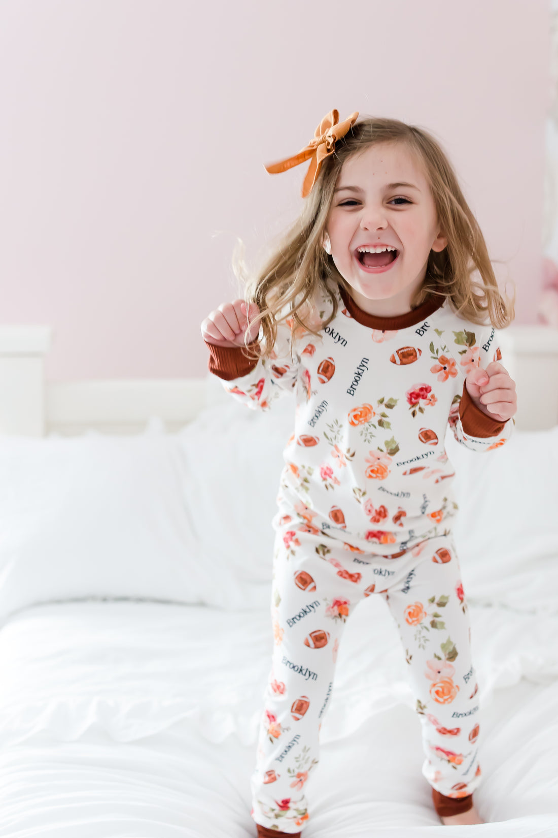 Football Pajamas Size 3T-12 (Boy and Girl Options)