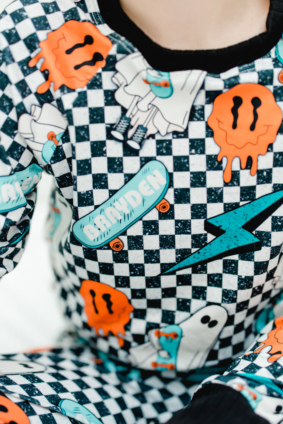 Ghosts On Skateboards Halloween Pajamas