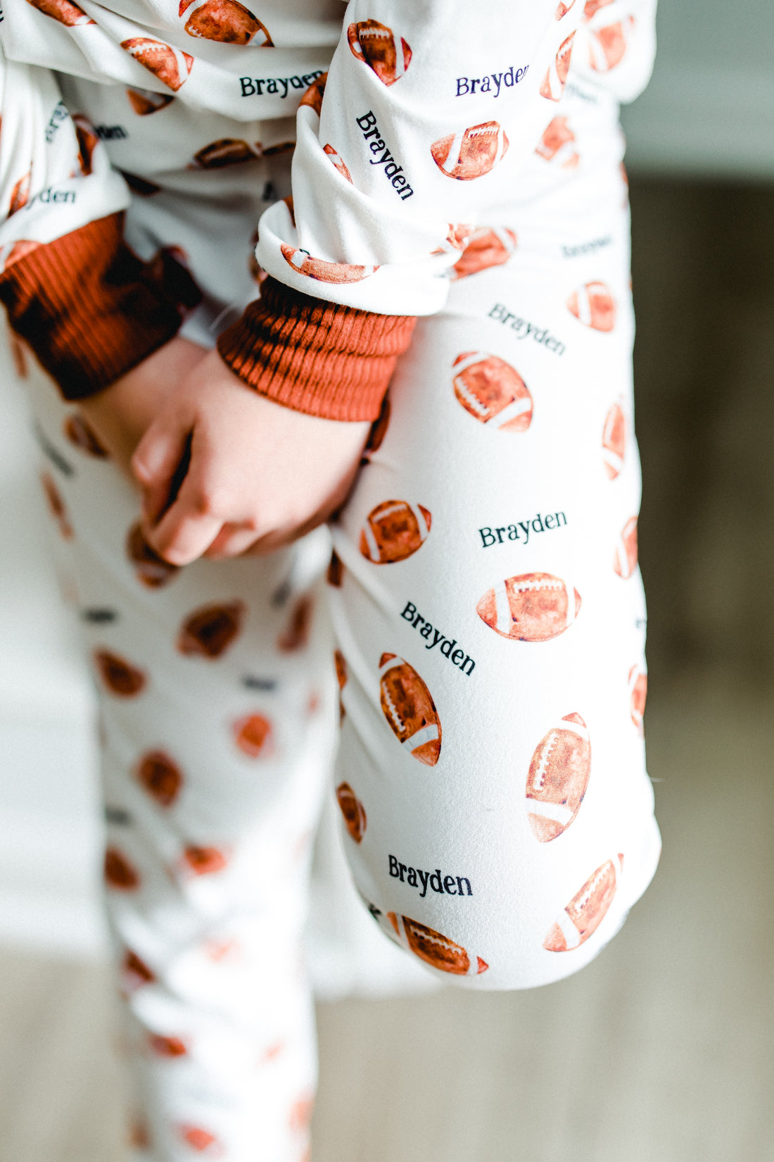 Football Pajamas Size 3T-12 (Boy and Girl Options)