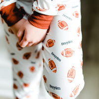 Football Pajamas Size 3T-12 (Boy and Girl Options)