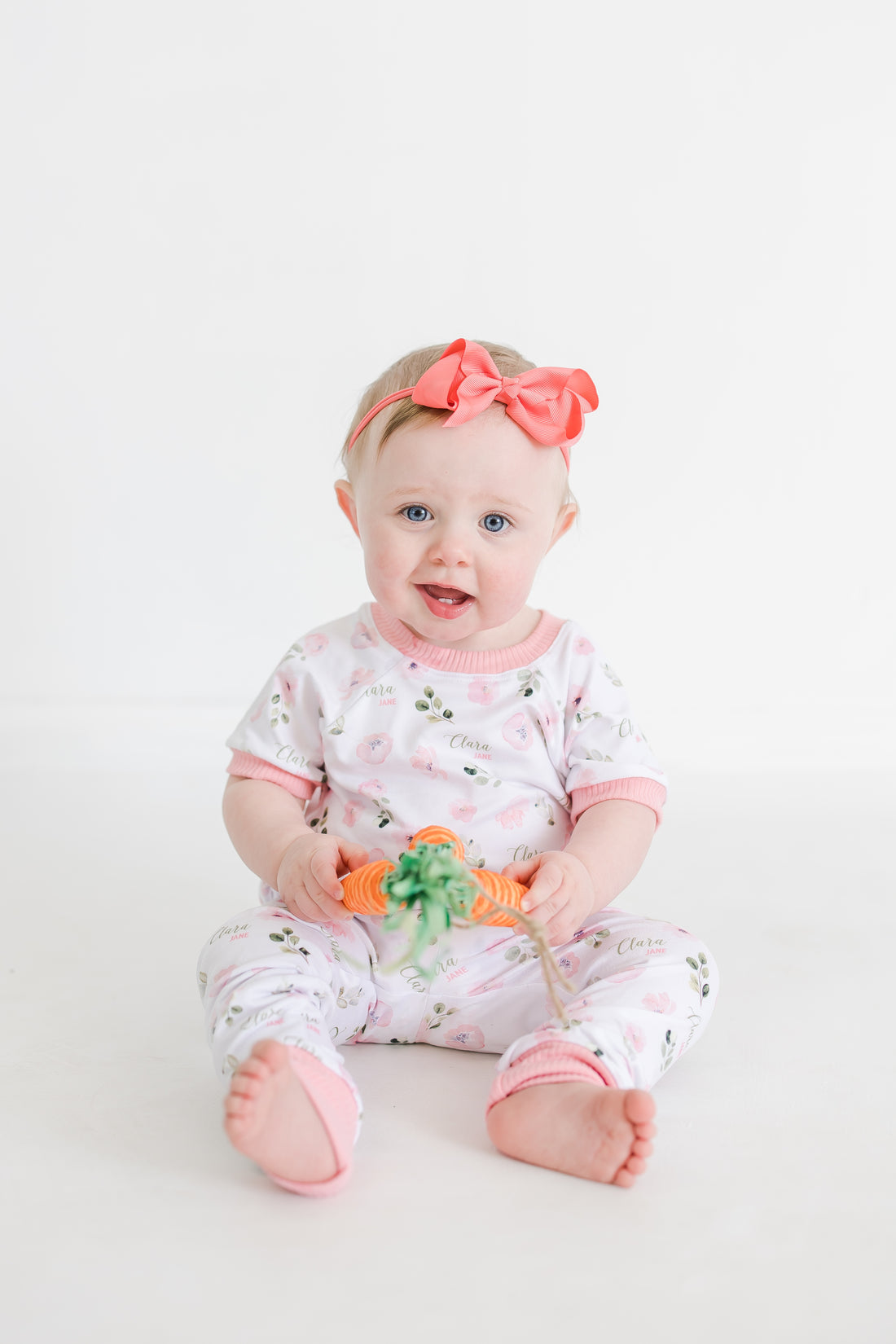 Abigail Floral Pajamas - Short or Long Sleeve (3 months to kids 14)