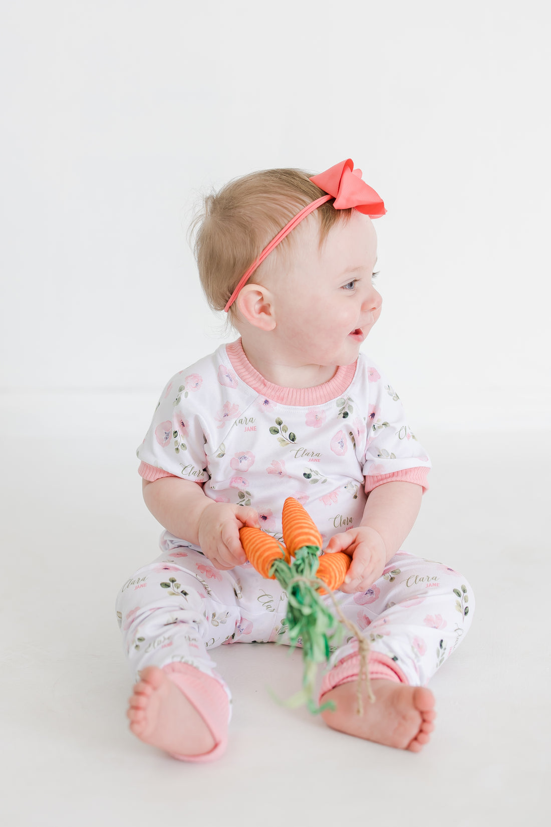 Abigail Floral Pajamas - Short or Long Sleeve (3 months to kids 14)