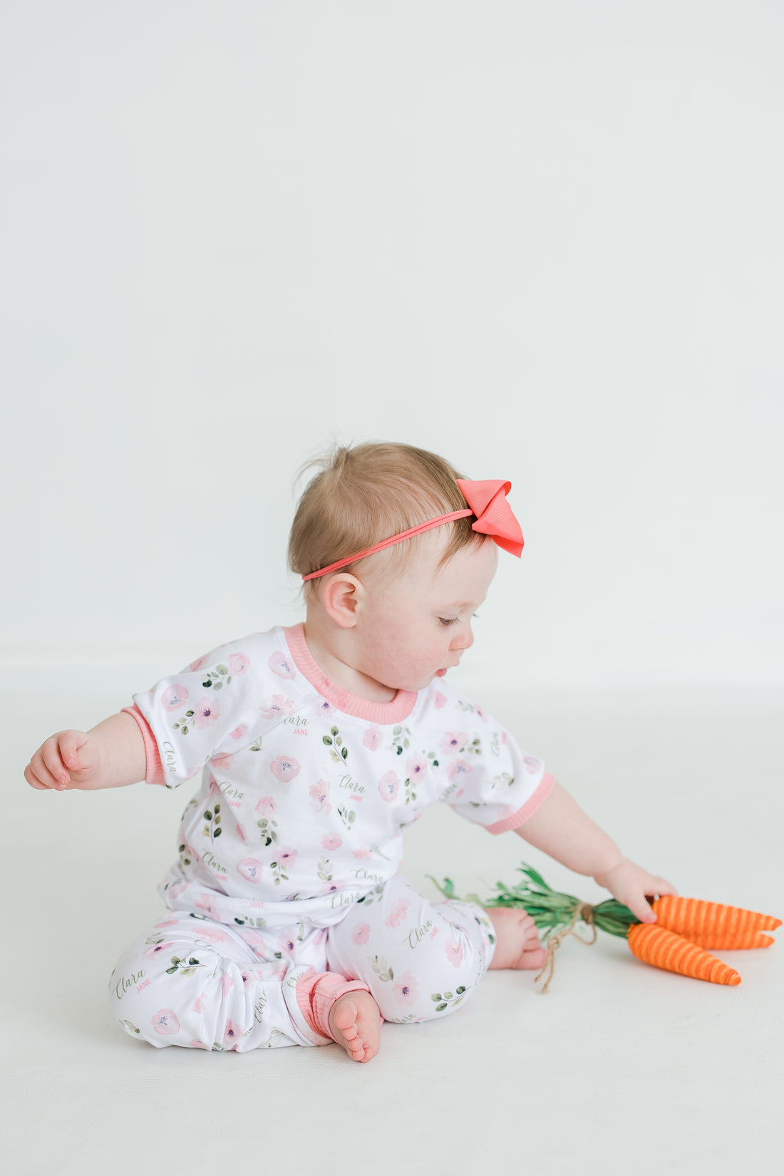 Abigail Floral Pajamas - Short or Long Sleeve (3 months to kids 14)