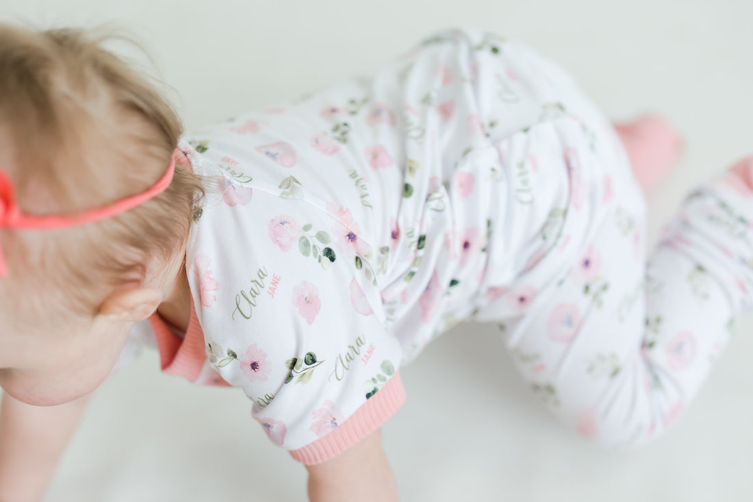 Abigail Floral Pajamas - Short or Long Sleeve (3 months to kids 14)