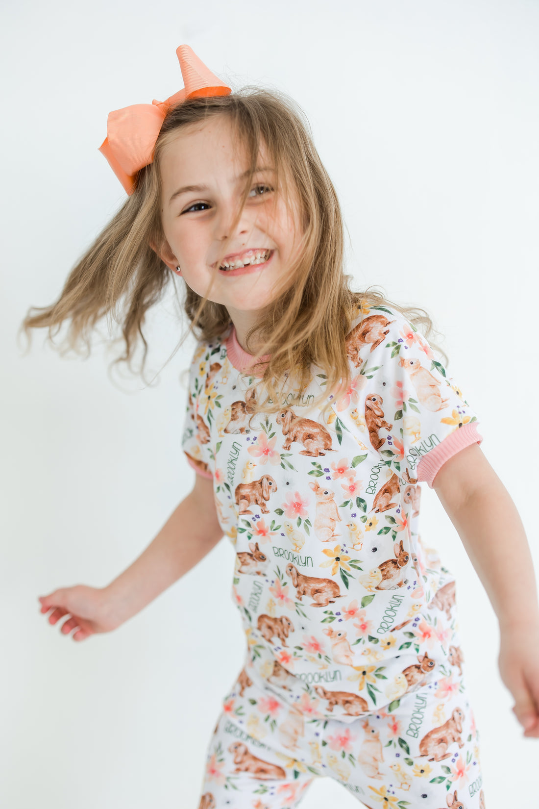 Classic Bunny Personalized Easter Pajamas for Girls