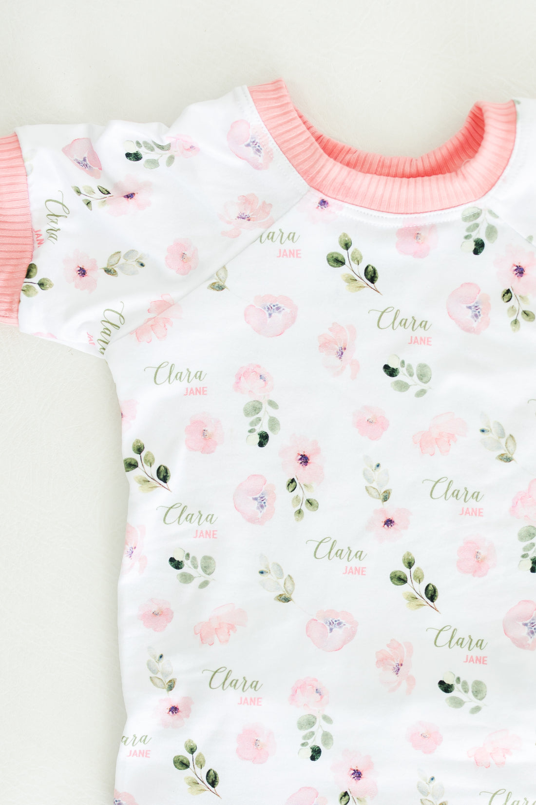 Abigail Floral Pajamas - Short or Long Sleeve (3 months to kids 14)