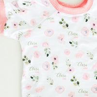 Abigail Floral Pajamas - Short or Long Sleeve (3 months to kids 14)