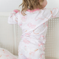 Personalized Baseball Pajamas – Girls Soft Knit Sleepwear with Bows, Cozy & Fade Resistant
