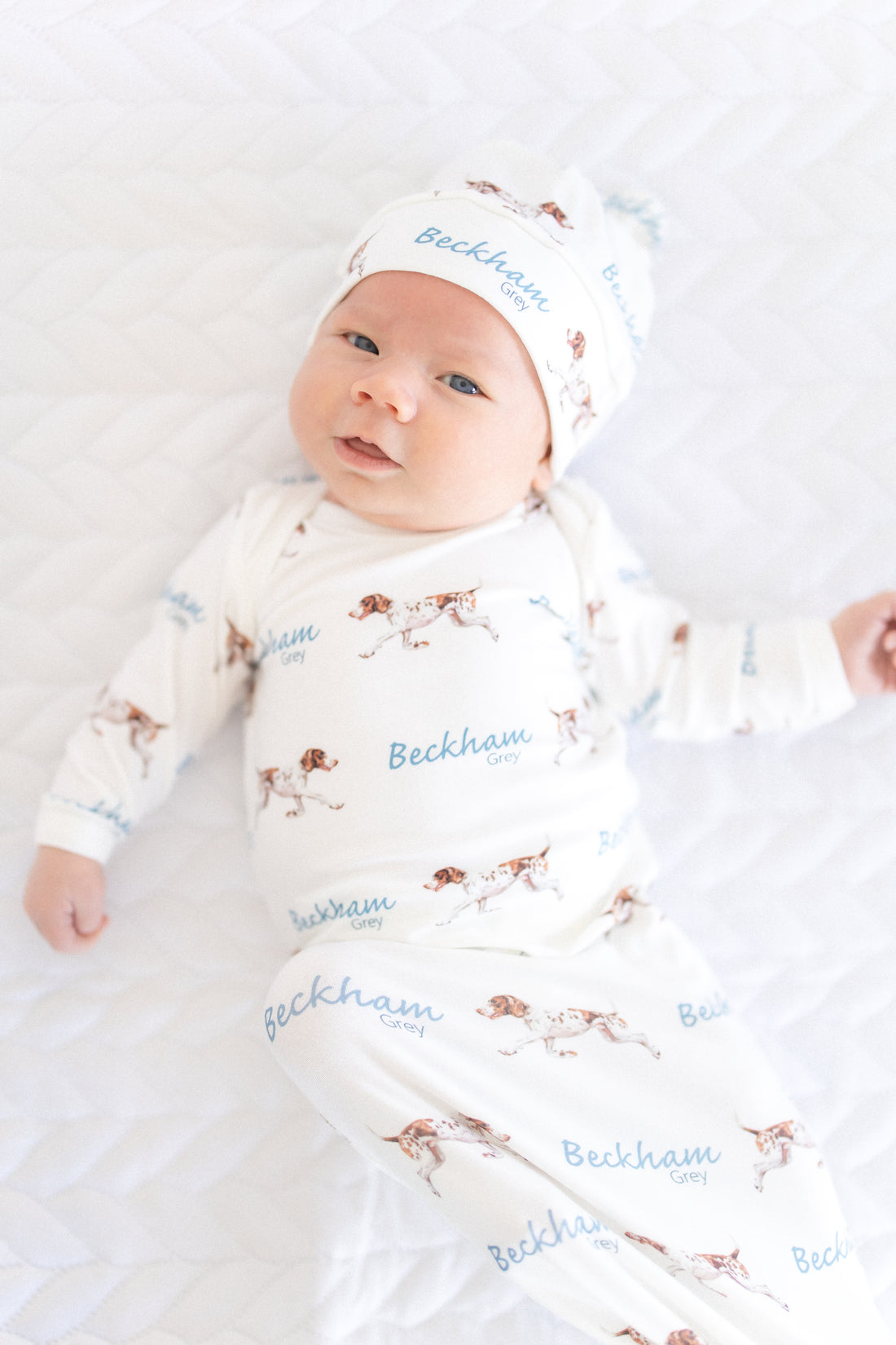 Hunting Dog Baby Gown – Soft & Custom