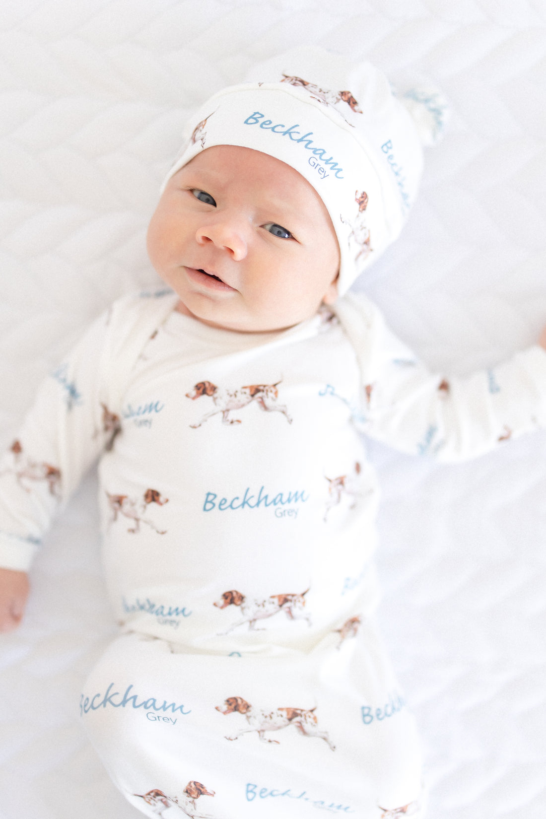 Hunting Dog Baby Gown – Soft & Custom