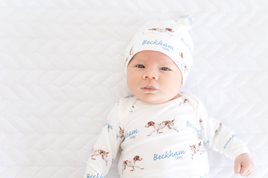 Hunting Dog Baby Gown – Soft & Custom