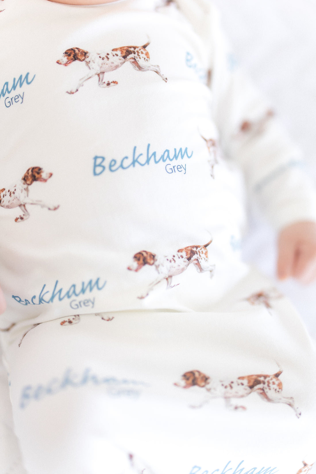 Hunting Dog Baby Gown – Soft & Custom