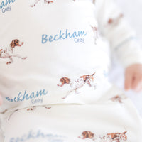 Hunting Dog Baby Gown – Soft & Custom