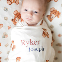 Stretchy Baby Swaddle – 3 Pack Teddy Bear Swaddling Blankets for Newborn Sleep