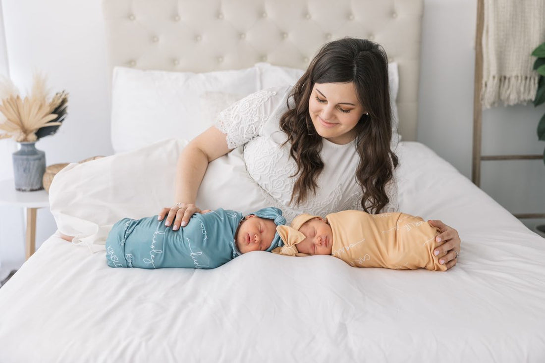 Camden Ocean Blue Stretchy Swaddle