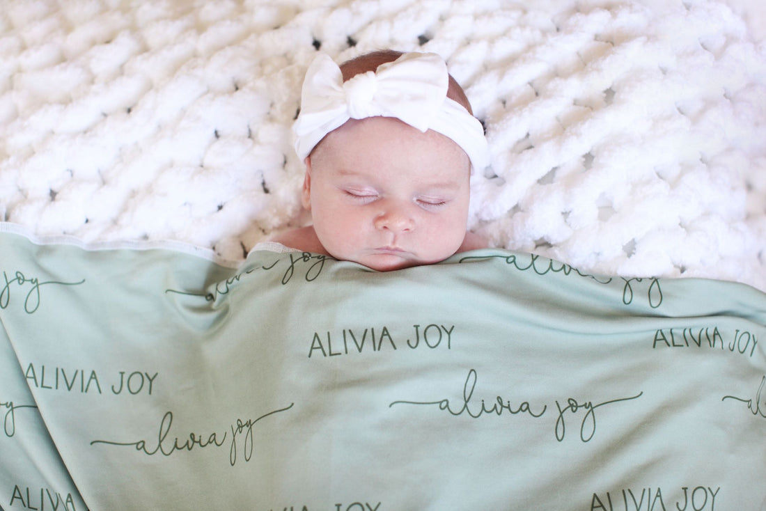 Camden Sassy Sage Stretchy Swaddle