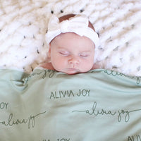 Camden Sassy Sage Stretchy Swaddle
