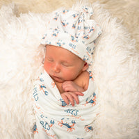 Personalized Newborn Hat – Soft Infant Beanie With Satin Bow For Baby Photos