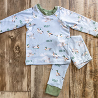 Personalized Mallard Duck Pajamas for Boys (3 months to kids 14)