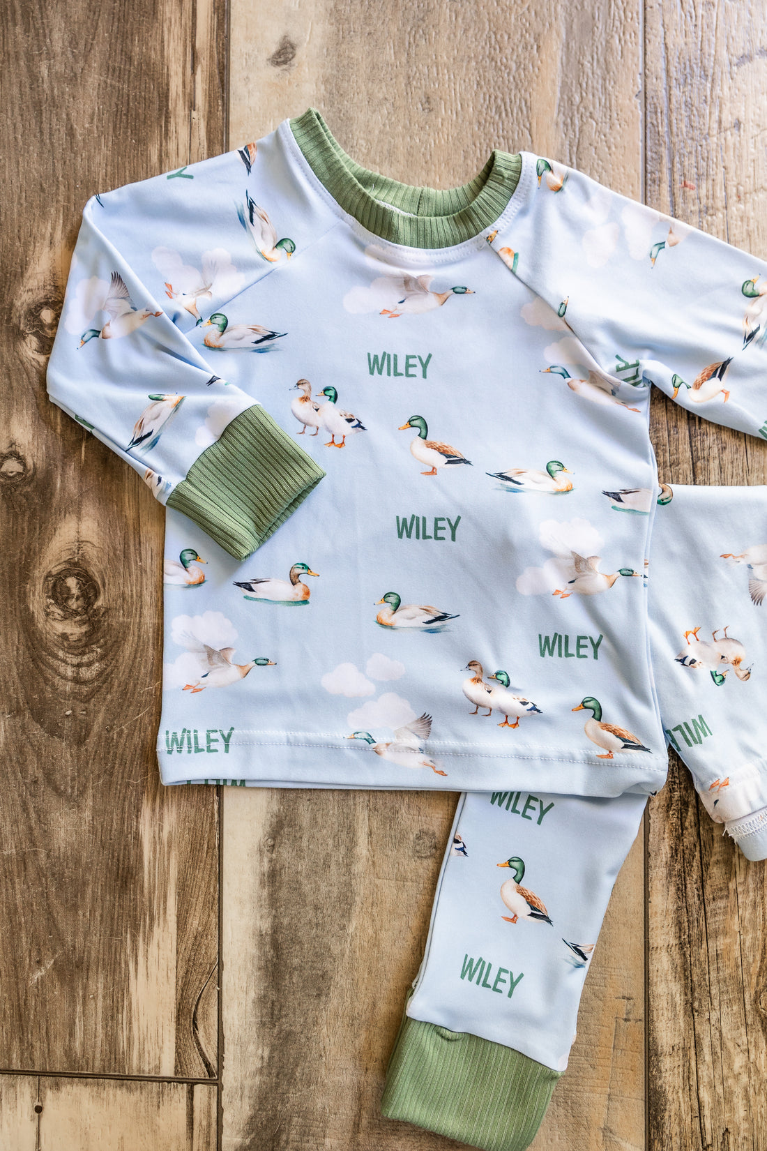 Personalized Mallard Duck Pajamas for Boys (3 months to kids 14)