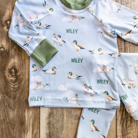 Personalized Mallard Duck Pajamas for Boys (3 months to kids 14)