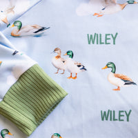 Personalized Mallard Duck Pajamas for Boys (3 months to kids 14)