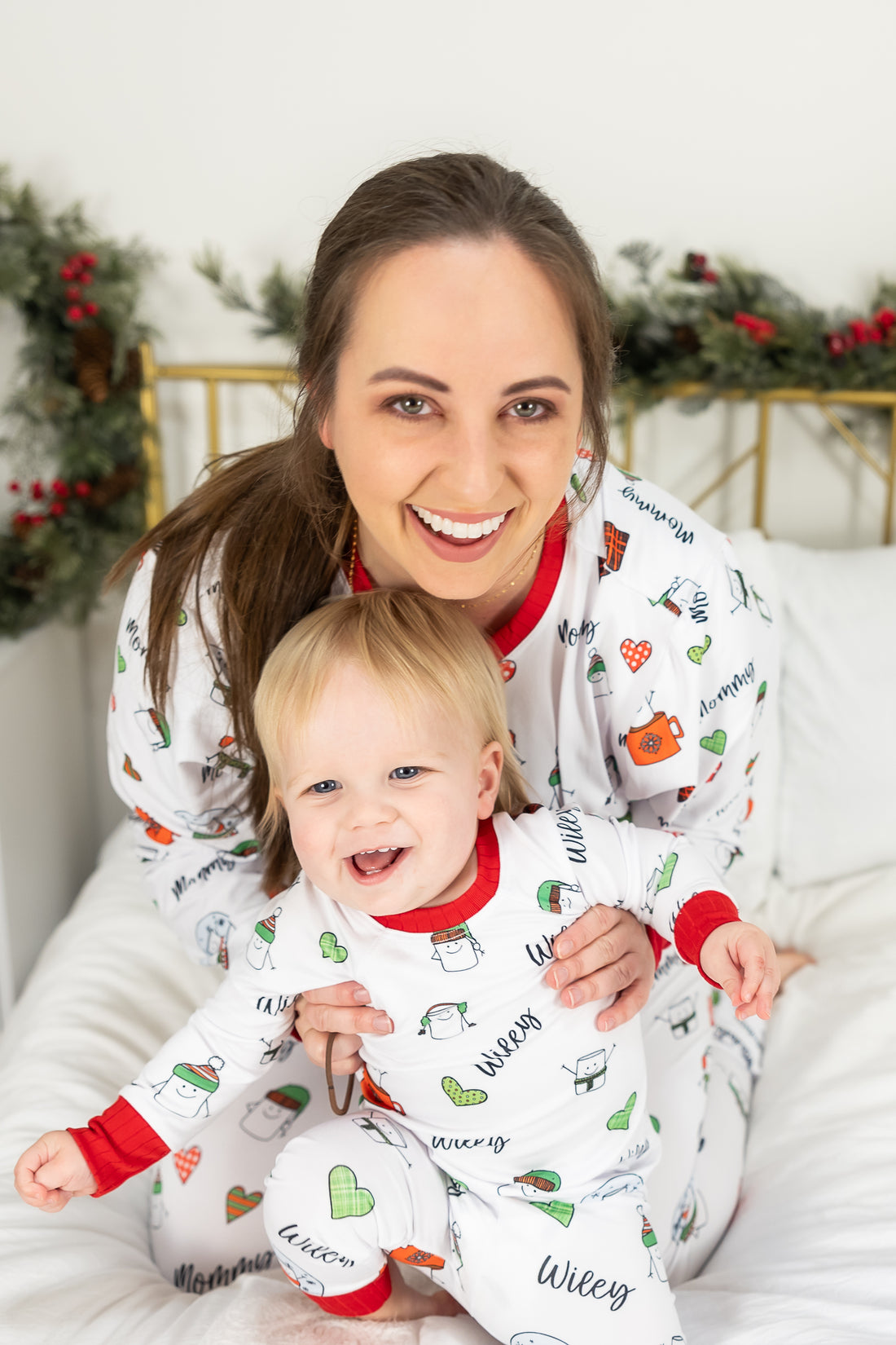 Personalized Christmas Pajamas – Marshmallow Christmas Print Family Matching Pajama Set