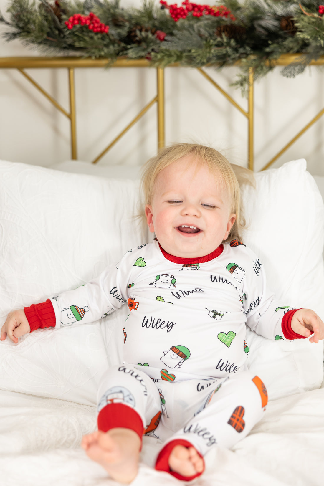 Personalized Christmas Pajamas – Marshmallow Christmas Print Family Matching Pajama Set