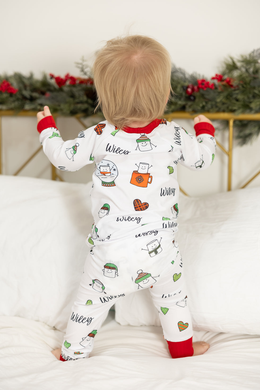 Personalized Christmas Pajamas – Marshmallow Christmas Print Family Matching Pajama Set