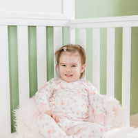 Personalized Pajamas Girls | Peach Blossom Floral PJs - Soft Knit Sleepwear