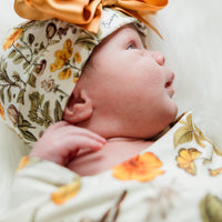 Harvest Floral Personalized Stretchy Swaddle Blanket