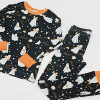 Halloween Pajamas Girls - Personalized Pumpkin Print PJs With Pink Bows (Copy)