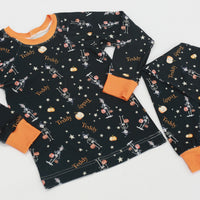 Halloween Pajamas Girls - Personalized Pumpkin Print PJs With Pink Bows (Copy)
