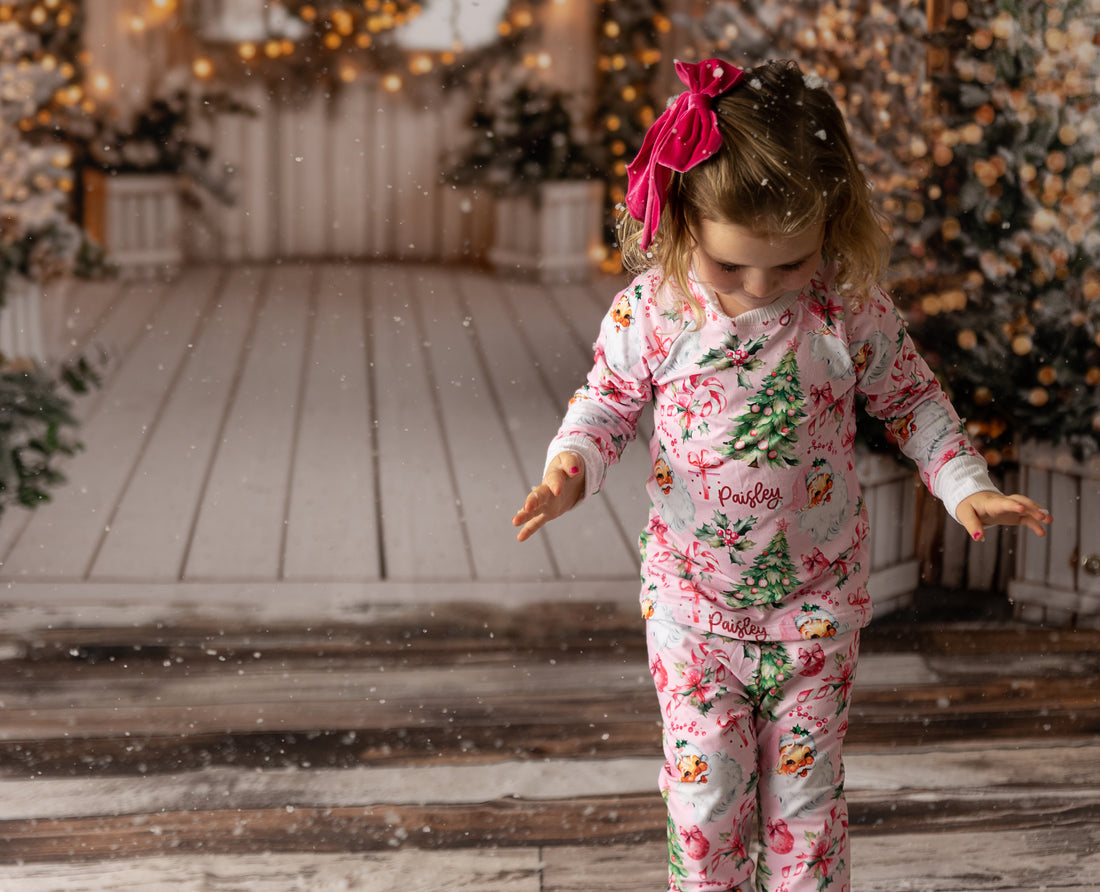 Pink Santa Pajamas | Cozy Christmas Pajamas for Kids