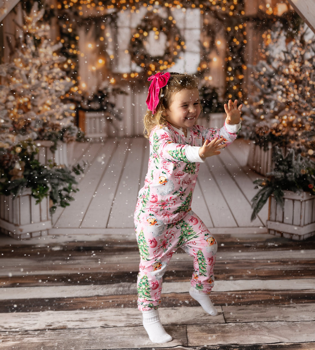 Pink Santa Pajamas | Cozy Christmas Pajamas for Kids