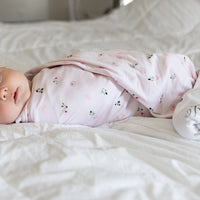 Newborn Personalized Blankets Abigail Floral Pink