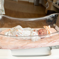 Personalized Baby Gown – Floral Spring Baby Gown with Tie Bottom, Soft Jersey