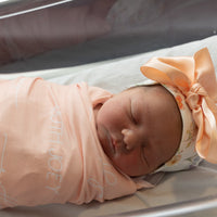 Camden Pale Peach Stretchy Swaddle