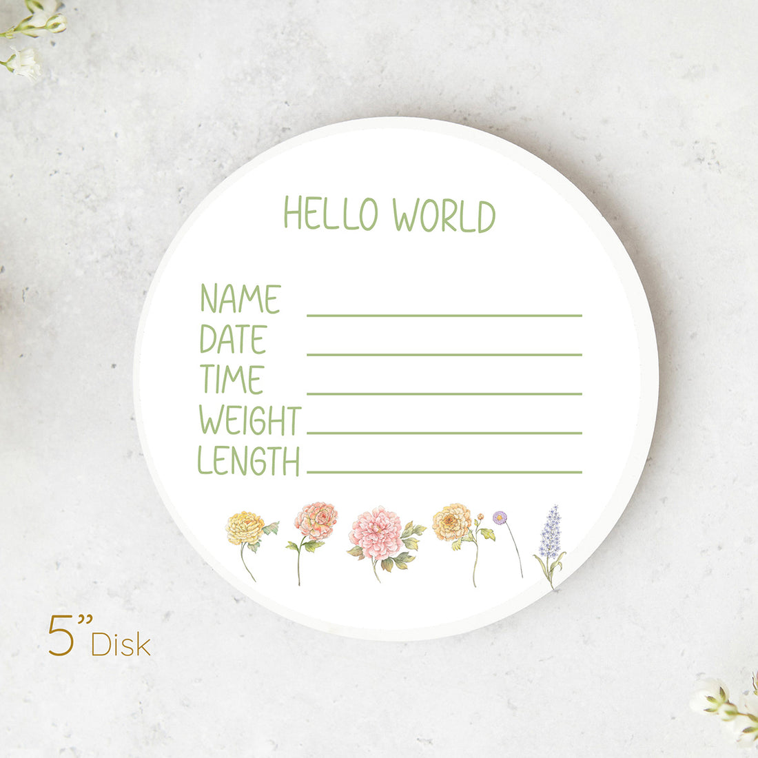 Baby Gift Set – Personalized Knotted Baby Gown & Floral Swaddle with Headband