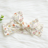 Baby Gift Set – Personalized Knotted Baby Gown & Floral Swaddle with Headband