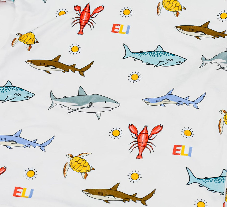 Beach Bum Pajamas  - Short or Long Sleeve (3 months to kids 14)
