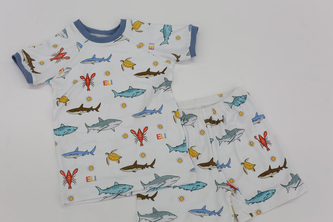 Beach Bum Pajamas  - Short or Long Sleeve (3 months to kids 14)