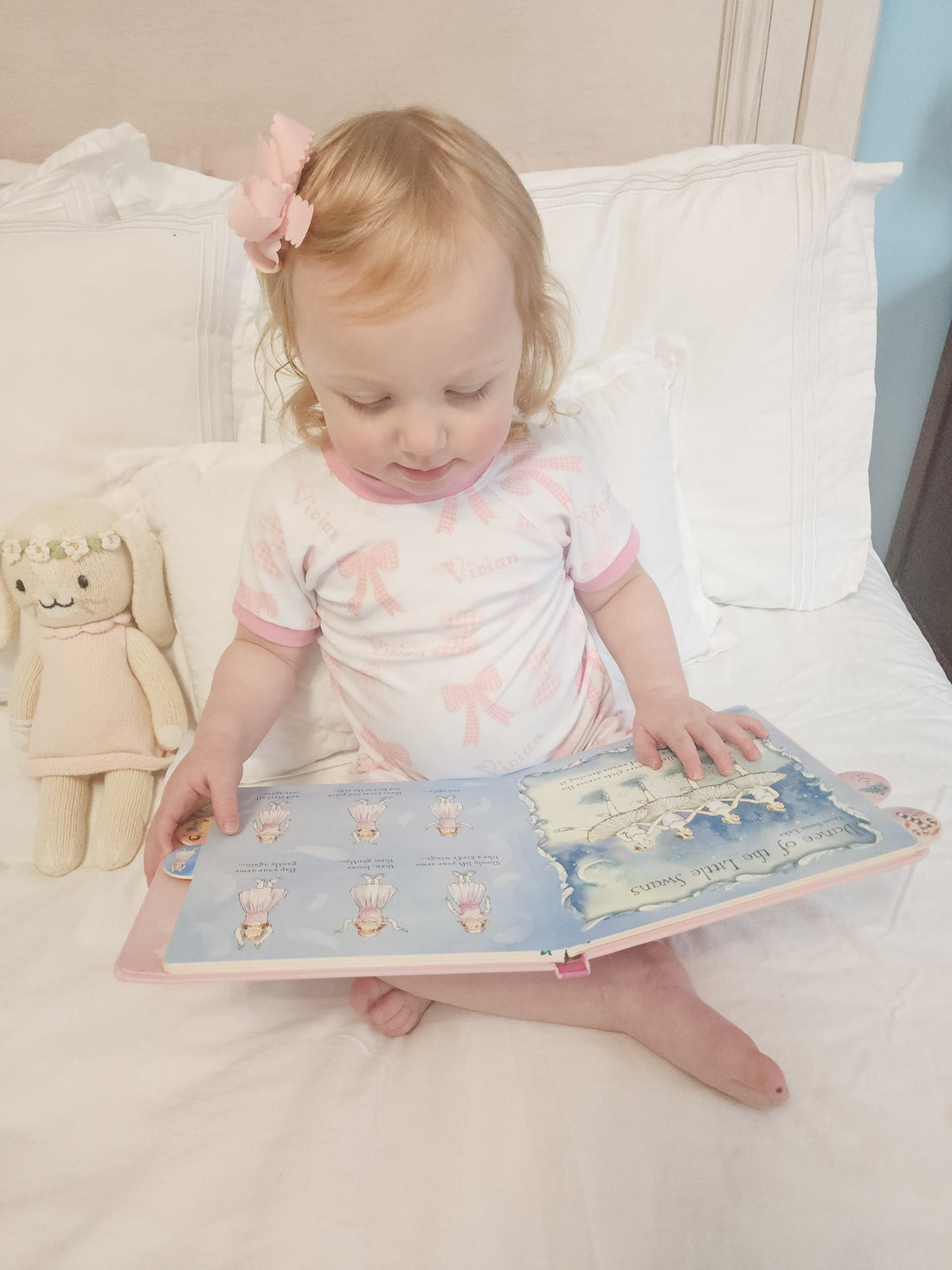 Heirloom Bows Pink Birthday Girl Pajamas - Short or Long Sleeve (3 months to kids 14)